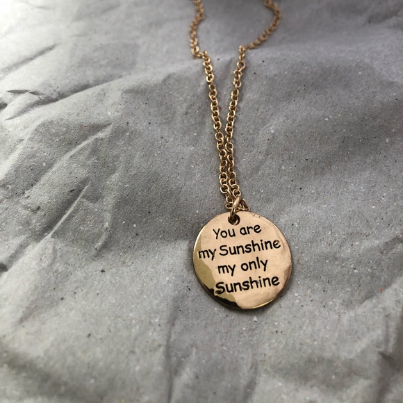 You Are My Sunshine Necklace Pendant- sun charm - Picture 7 of 9